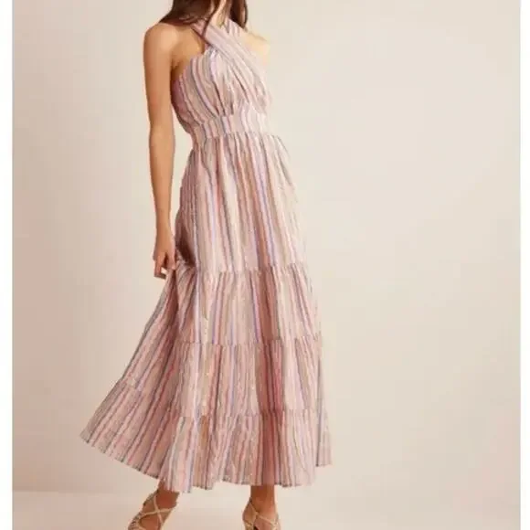 knee length dresses for ladies A-Line Maxi Metallic Formal Dress COCOMELODY CS0648, Pale Pink main image 0